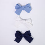 Pinzetta Per Capelli Con Fiocco In Lino Bambina SIENA 6007P - SIENA - LuxuryKids