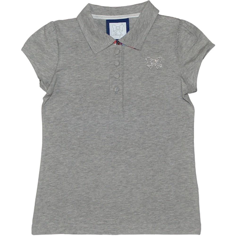 Polo Disney in Cotone Grigio Bambina Fix Design 7N3100 - FIX DESIGN - LuxuryKids