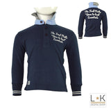 Polo in Caldo Cotone Blu Neonato Fred Mello 12679 - FRED MELLO - LuxuryKids