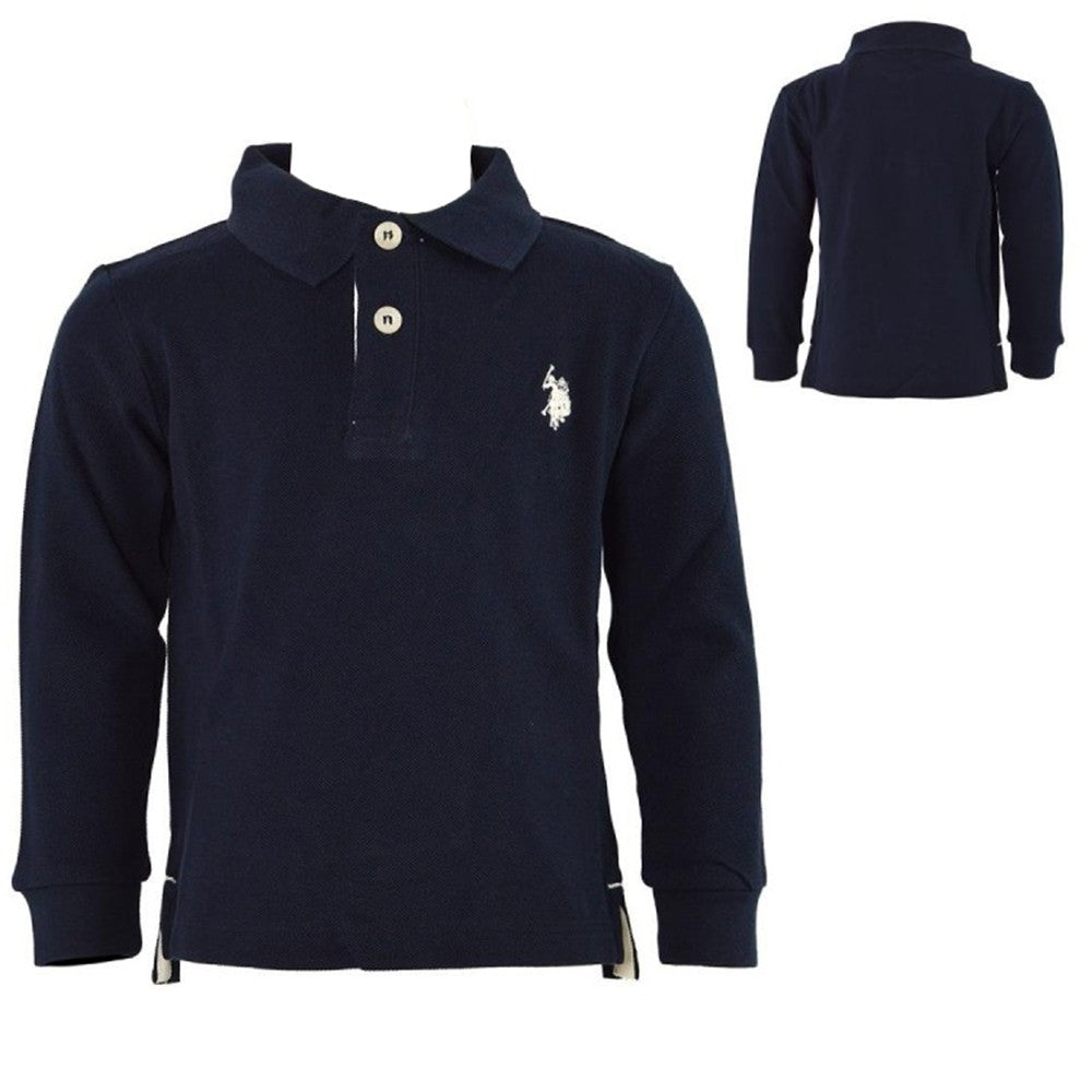 Polo in Caldo Cotone Blu Notte Neonato Polo Assn 26421 - POLO ASSN - LuxuryKids