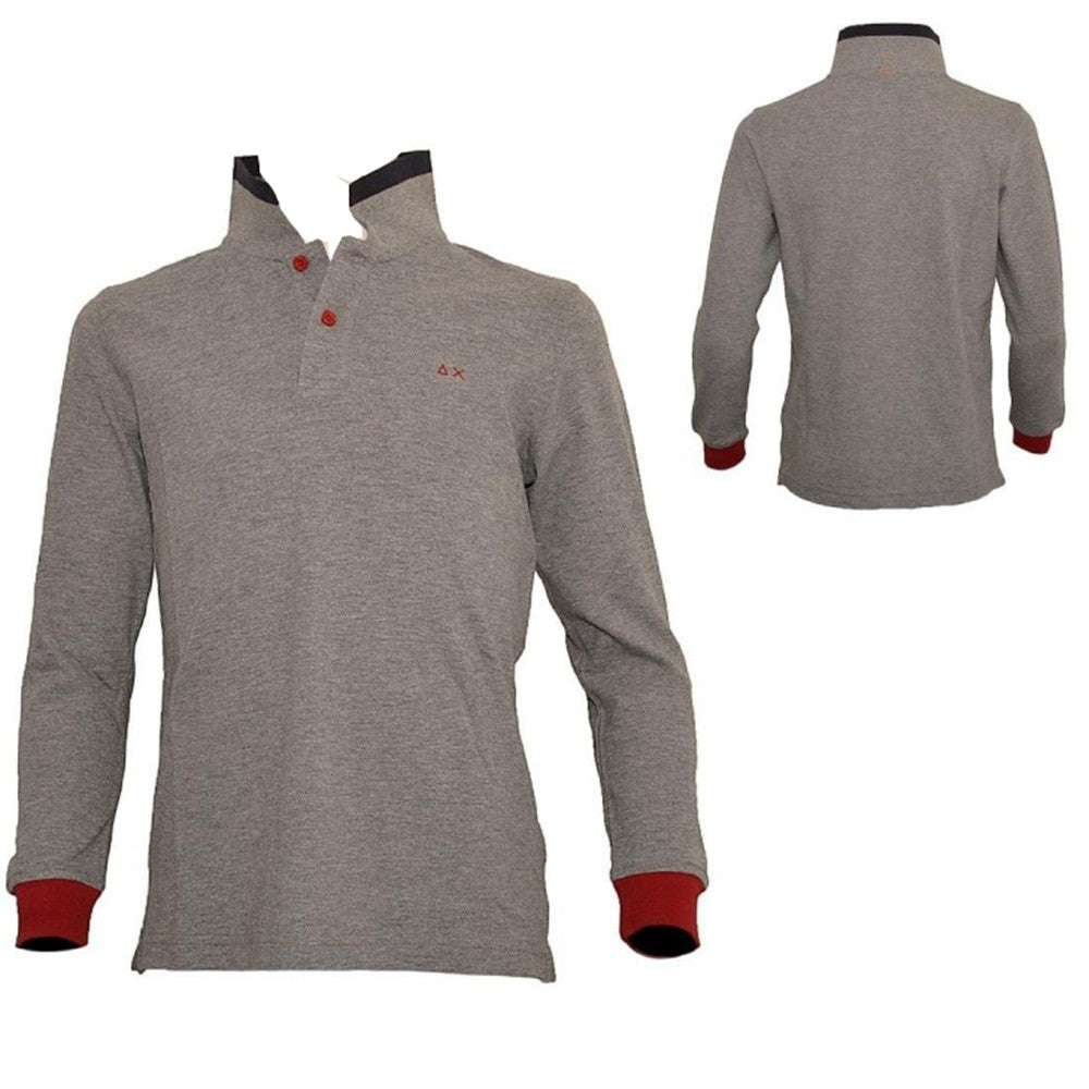 Polo in Caldo Cotone Grigio Bambino Sun 68 23305 - SUN 68 - LuxuryKids