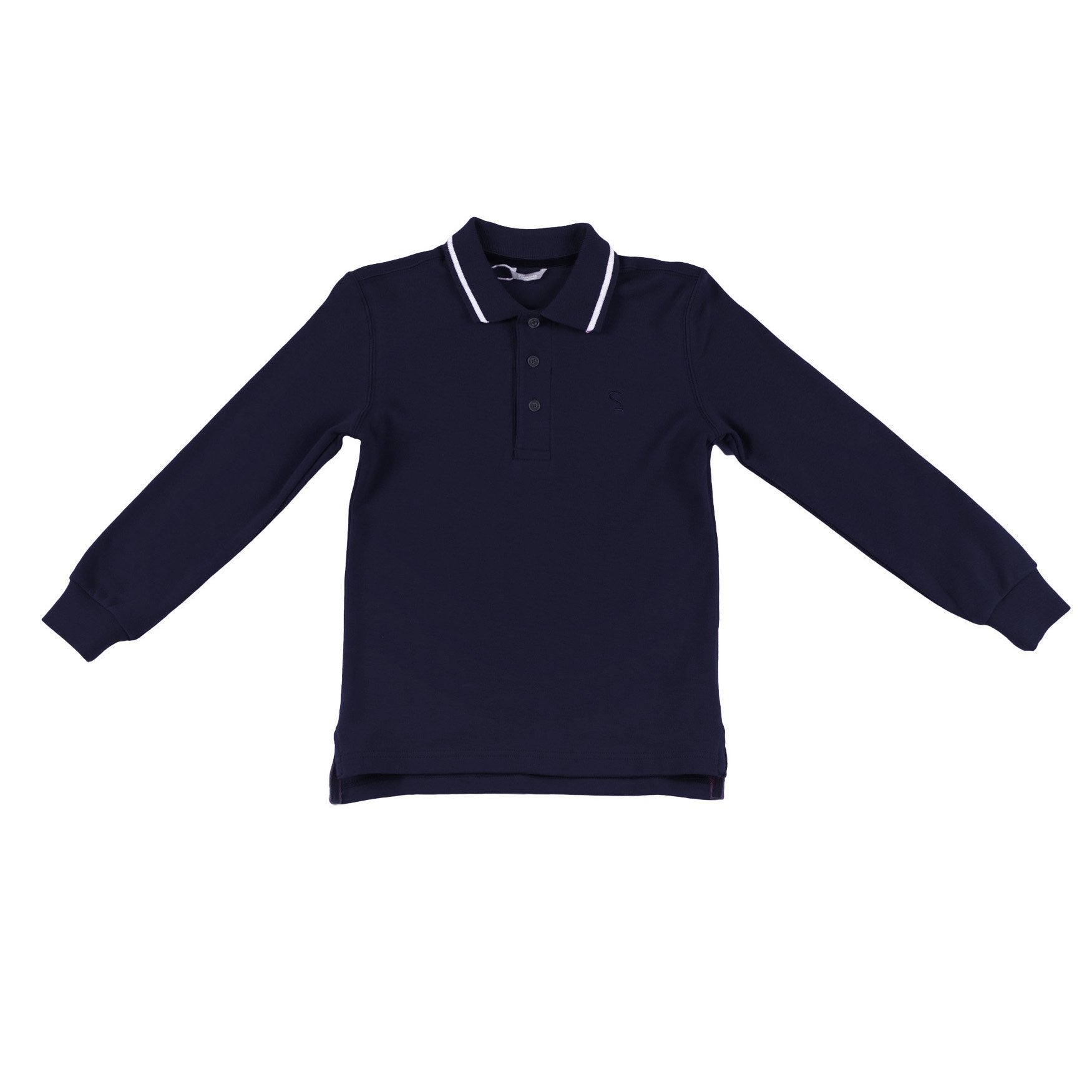Polo in Cotone Blu in Tinta Unita Bambino Sarabanda F810 - SARABANDA - LuxuryKids