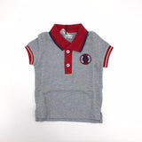 Polo in Cotone Grigio Neonato Moschino MUMZ39-00 - MOSCHINO - LuxuryKids