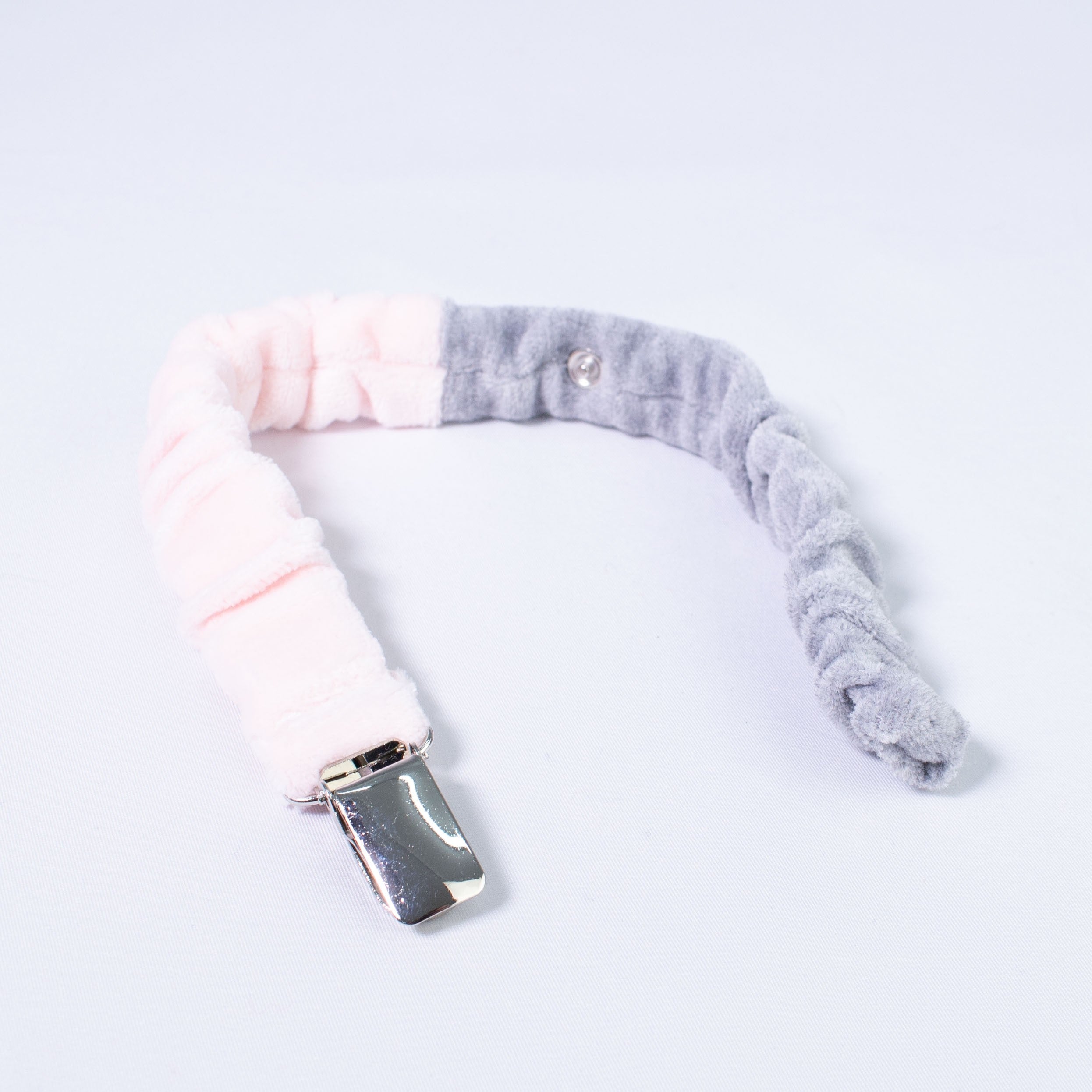 Portaciuccio In Ciniglia Grigia E Rosa Neonata LA SARTORIA DEI PICCOLI LPO652 - LA SARTORIA DEI PICCOLI - LuxuryKids