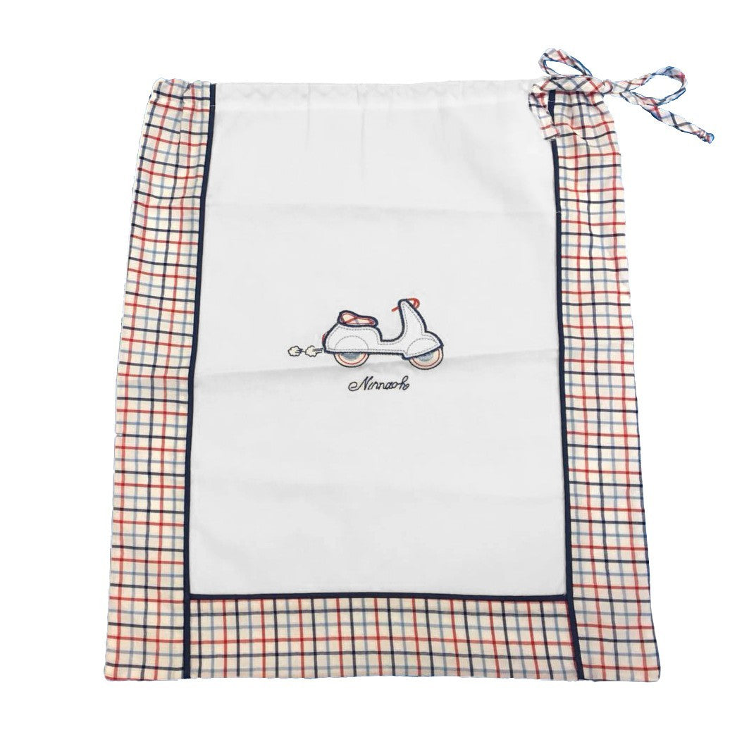 Sacco in Cotone Neonato a Quadretti Rosso-Blu Ninnaoh E16SAC206 - NINNAOH - LuxuryKids