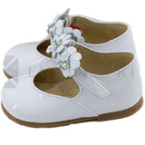 Scarpa Bambina Primi Passi Ballerina Pelle Lucida Bianca Panyno B2605 - PANYNO - LuxuryKids