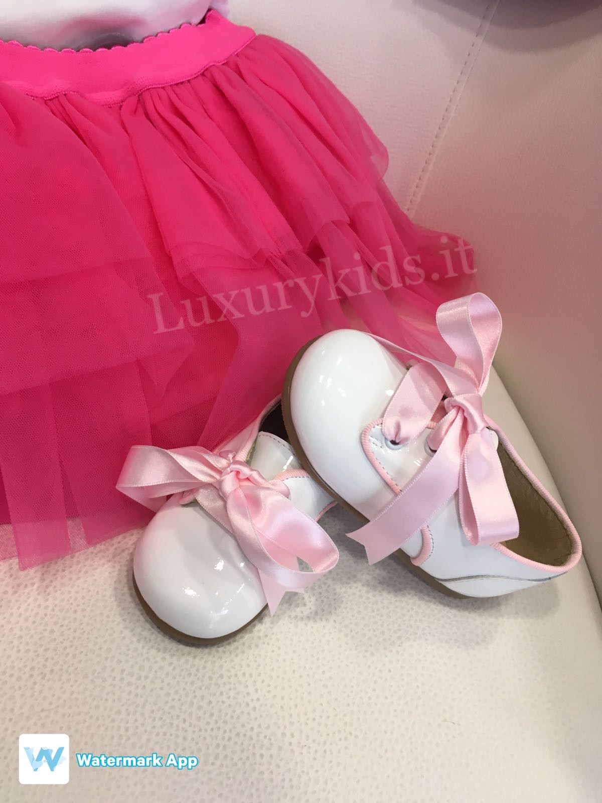Scarpa Classica in Vernice Bianco -rosa Bambina Panyno B2019 - PANYNO - LuxuryKids