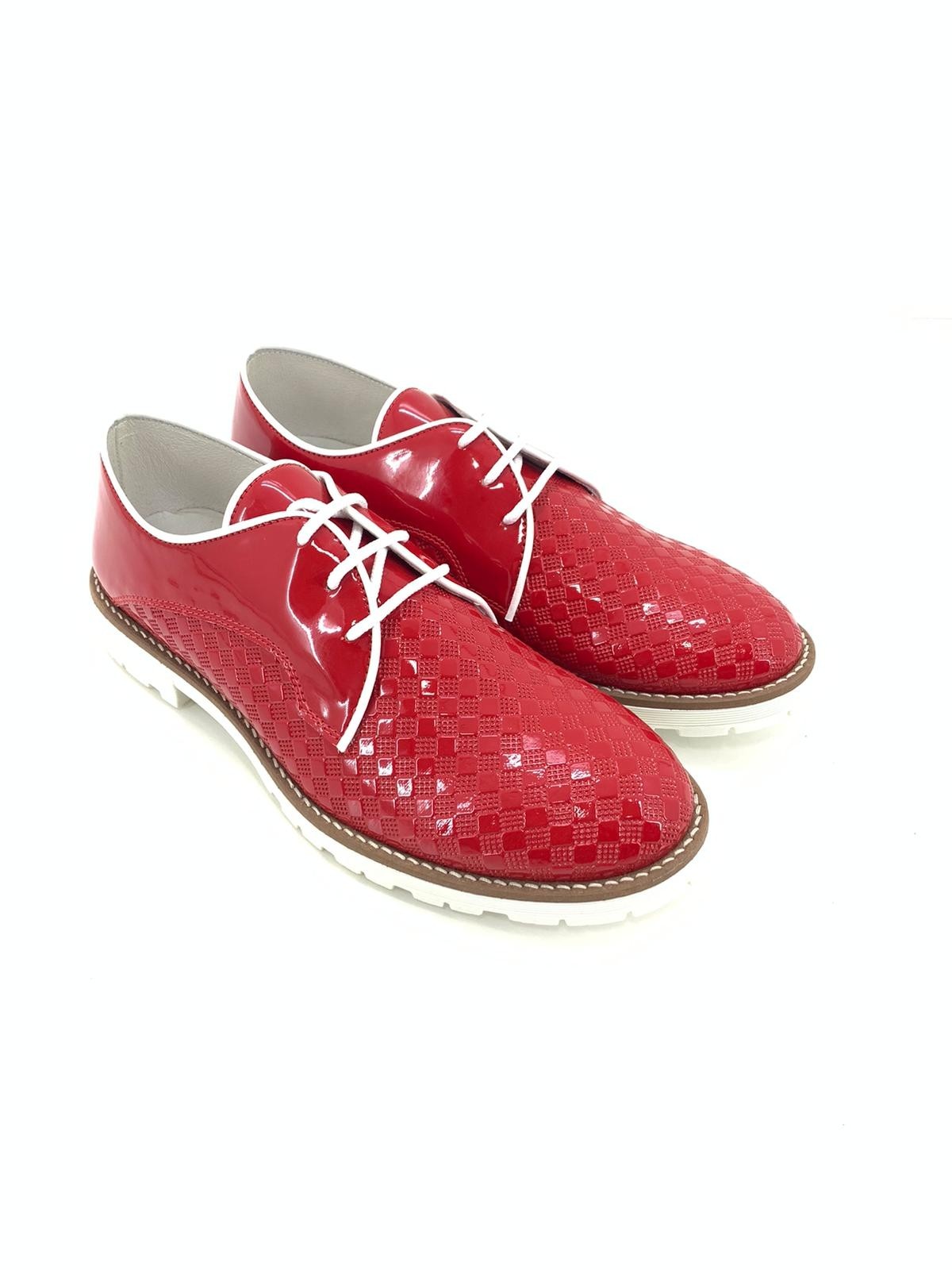 Scarpa Francesina Lucida Rossa Bambino Mister Jerry 1782S - MISTER JERRY - LuxuryKids