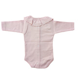 Body Manica Lunga Con Collo Volante in Caldo Cotone Neonata Babidu 1117BO - BABIDU - LuxuryKids