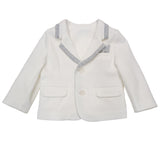 Completo con Giacca Elegante Cerimonia Neonato Bianco BUFI B1485 - BUFI - LuxuryKids