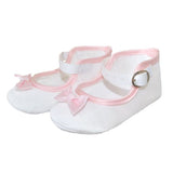 Scarpe Da Culla Bianche In Raso Neonata Ninnaoh E1517 - NINNAOH - LuxuryKids