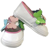 Scarpe Da Culla In Ecopelle Bianche con Farfalle Neonata Josephine 1206 - JOSEPHINE - LuxuryKids