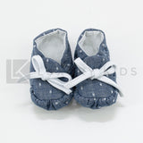 Scarpine Da Culla In Denim Neonata La Sartoria Dei Piccoli LSC757 - LA SARTORIA DEI PICCOLI - LuxuryKids