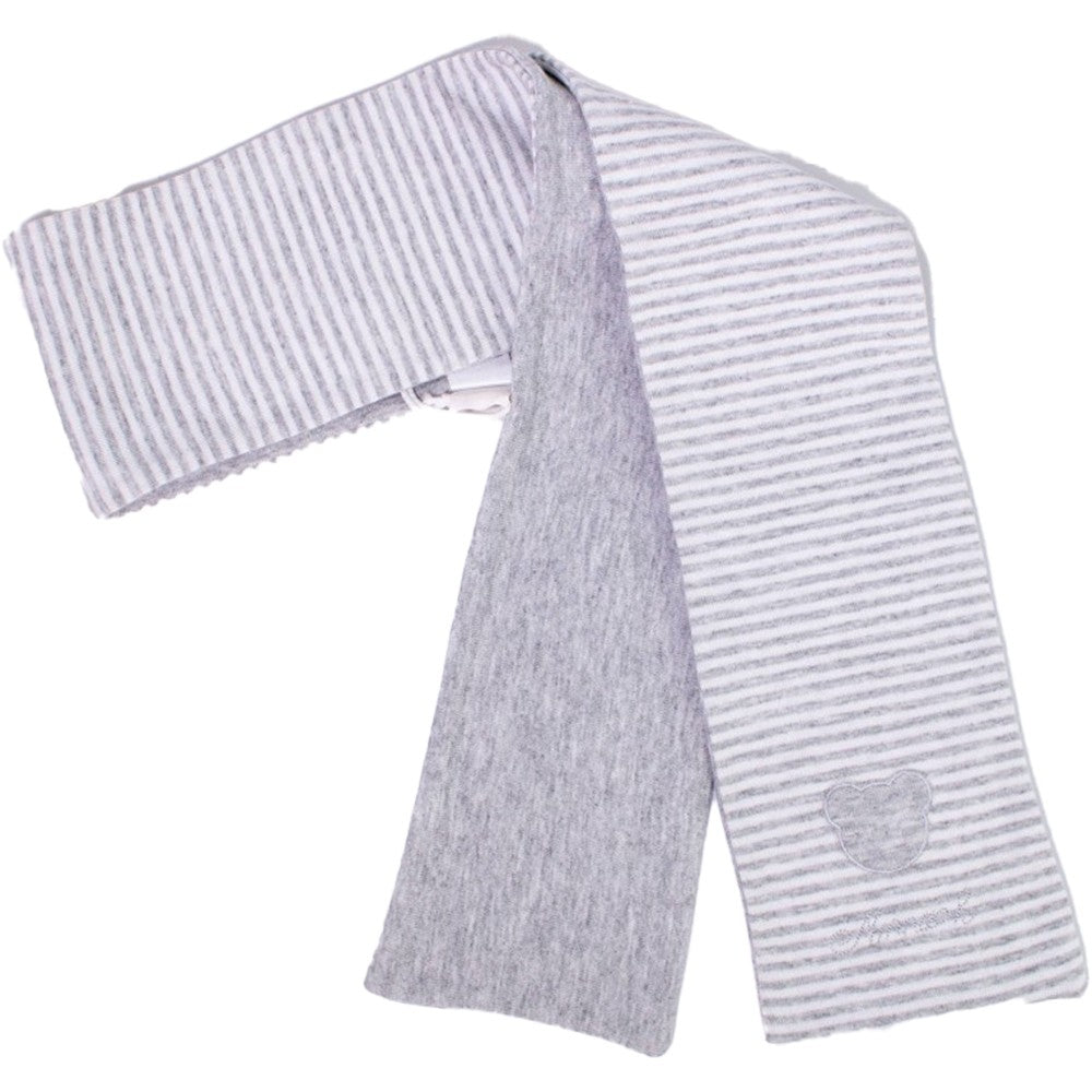 Sciarpa A Righe Grigia In Caldo Cotone Neonato Ninnaoh I15278 - NINNAOH - LuxuryKids