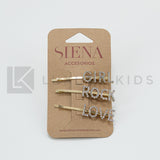 Set Di 3 Ferretti Per Capelli Con Strass Bambina SIENA 0674 - SIENA - LuxuryKids