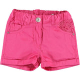 Short con Taschini Ricamati Neonata Fucsia Sarabanda Q581 - SARABANDA - LuxuryKids