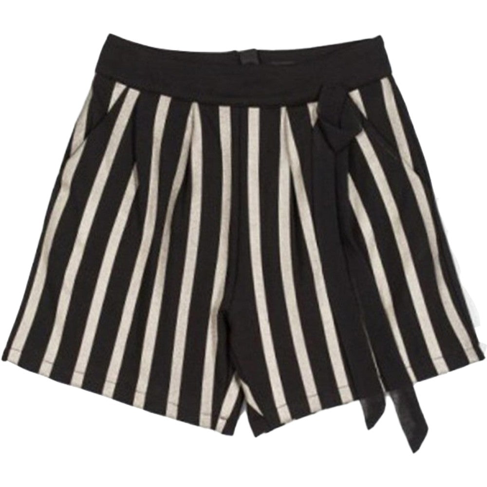 Short Elegante a Righe Nero-Oro Bambina Fun&Fun FNJSO1929 - FUN&FUN - LuxuryKids