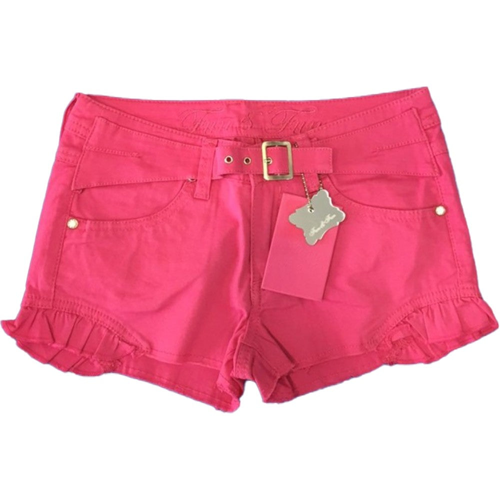 Short in Cotone Fucsia in Tinta Unita Bambina Fun&Fun FUNJSO1027 - FUN&FUN - LuxuryKids