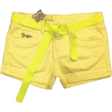 Short in Cotone Giallo Fluorescente in Tinta Unita Bambina Fun&Fun FUNJSO1186 - FUN&FUN - LuxuryKids