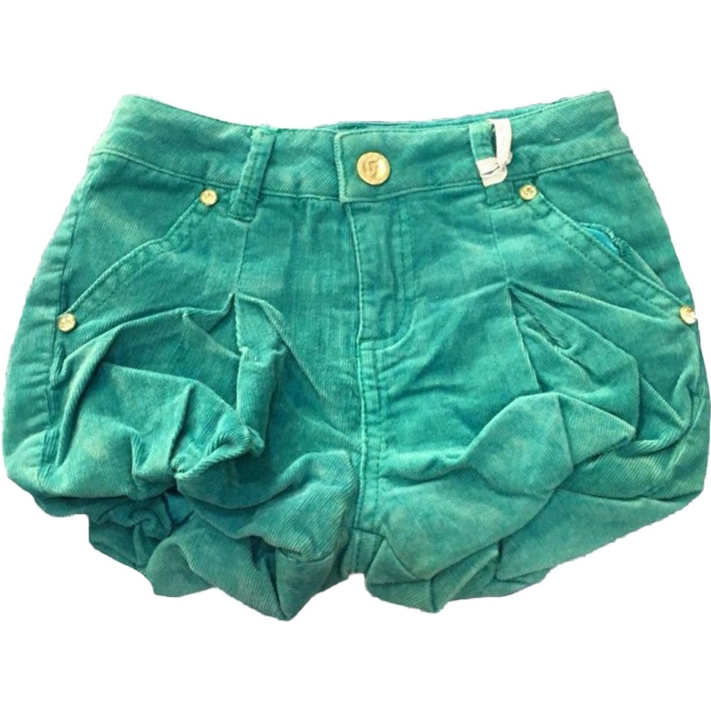 Short in Velluto Verde Acqua Neonata Fun&Fun FUNNSO561 - FUN&FUN - LuxuryKids