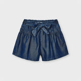 Shorts In Denim Con Fiocco Bambina MAYORAL 3206 - MAYORAL - LuxuryKids