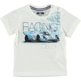 T-Shirt in Cotone Bianco con Stampa Bambino Sarabanda Q516 - SARABANDA - LuxuryKids