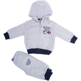 Tuta Con Cappuccio in Caldo Cotone Grigio Neonato Papermoon 7PM61652 - PAPERMOON - LuxuryKids