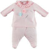 Tutina Spezzata In Cotone Rosa Neonata NINNAOH E20122C - NINNAOH - LuxuryKids