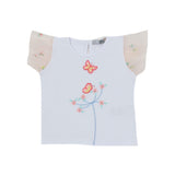 Maglia in Cotone Con Ricami Di Farfalle e Fiori Bambina Dr Kid DK352 - DR.KID - LuxuryKids