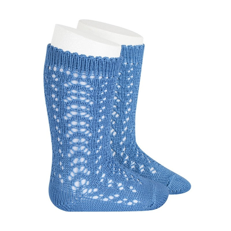 Calzini In Filo Di Cotone Lunghi Traforati Bambini CONDOR 518 - Condor - LuxuryKids