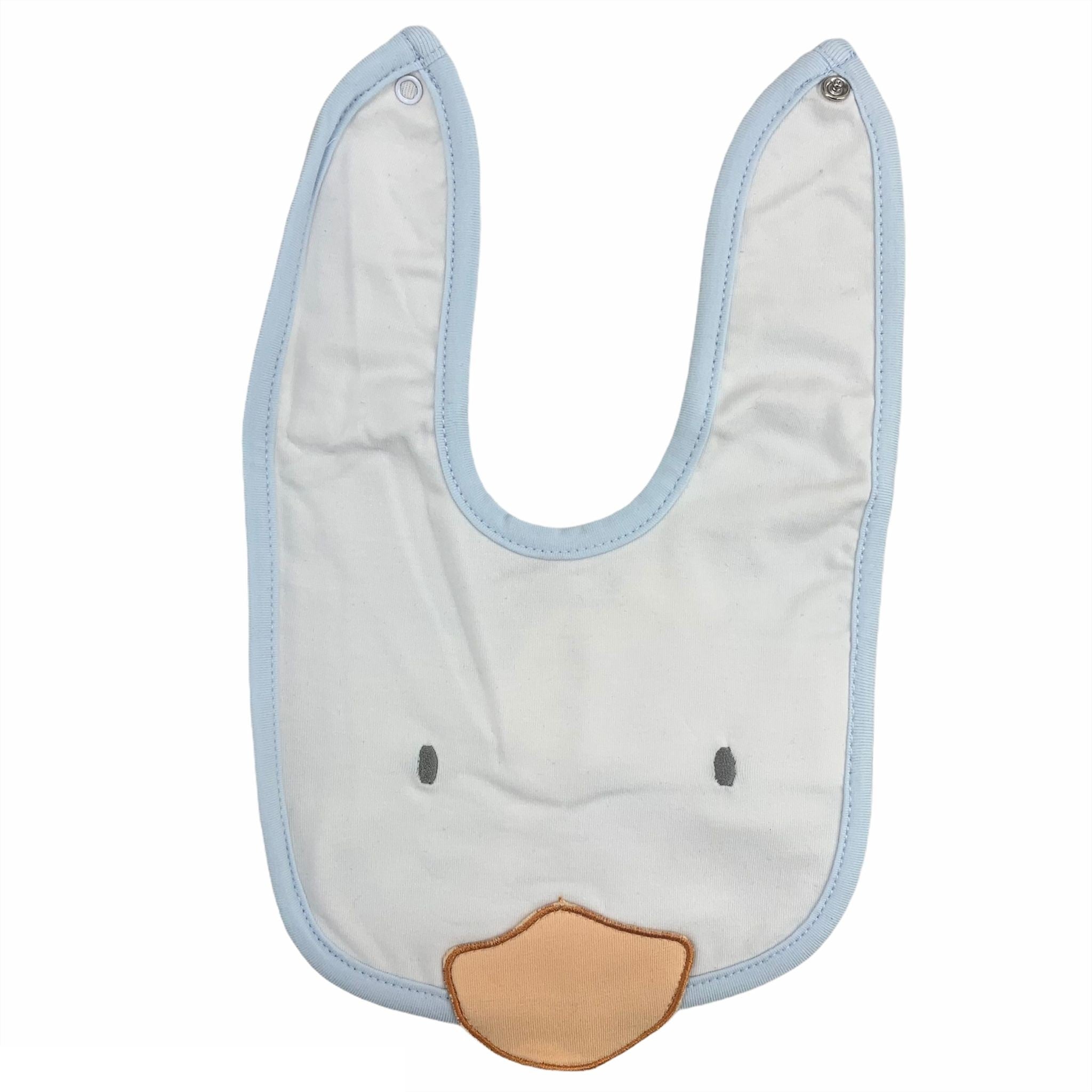 Bavetta Fantasia Neonata Bianco-Celeste Minibanda U303 - MINIBANDA - LuxuryKids