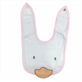 Bavetta Fantasia Papera Neonata Bianco-Rosa Minibanda U303 - MINIBANDA - LuxuryKids