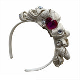 Cerchietto Con Applicazioni In Damascato Panna Bambina PATACHOU 2433755 - PATACHOU - LuxuryKids