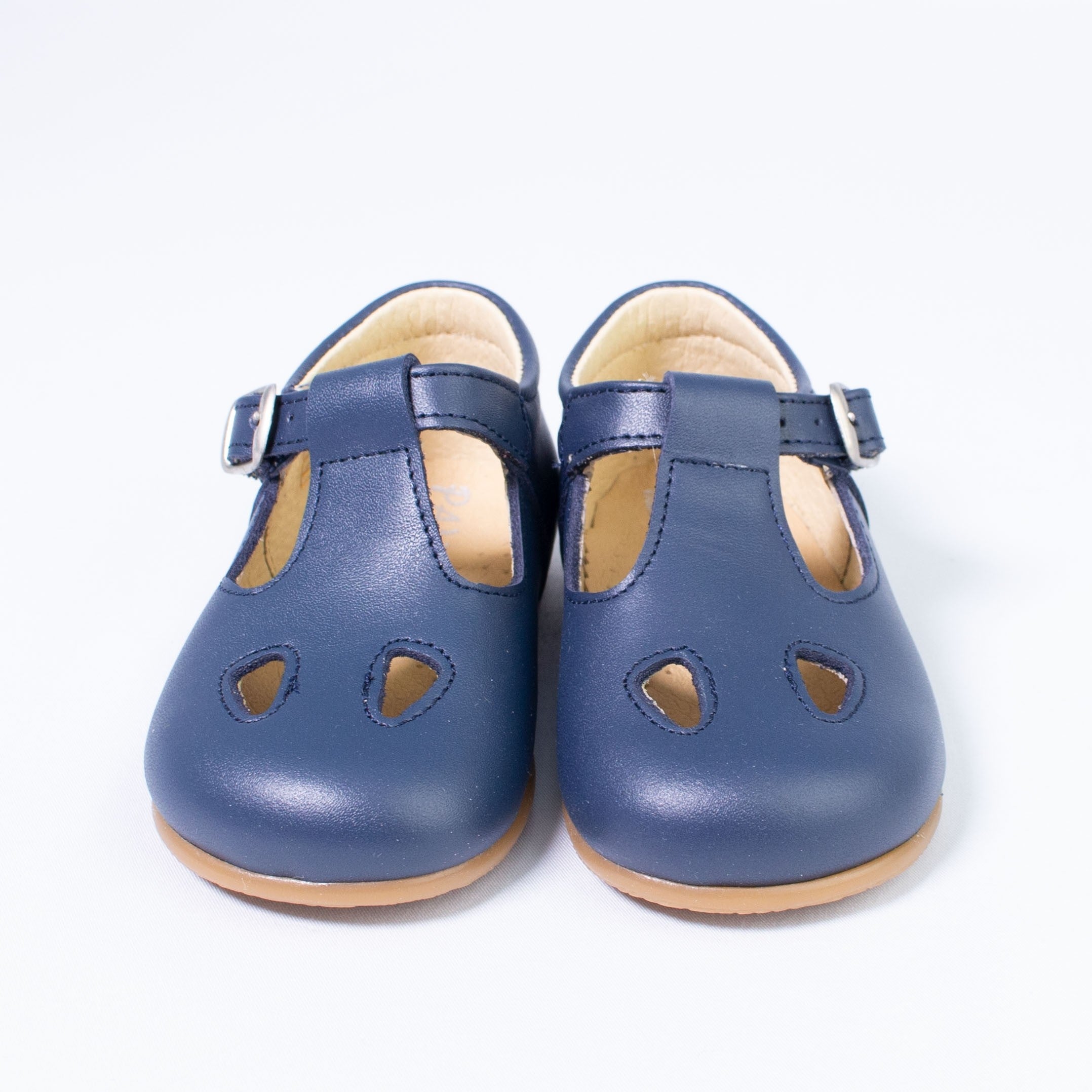 Scarpa Modello Con Occhielli E Cinturino Primi Passi In Pelle E Suola In Gomma Bambino-a Unisex Panyno B2401S - PANYNO - LuxuryKids
