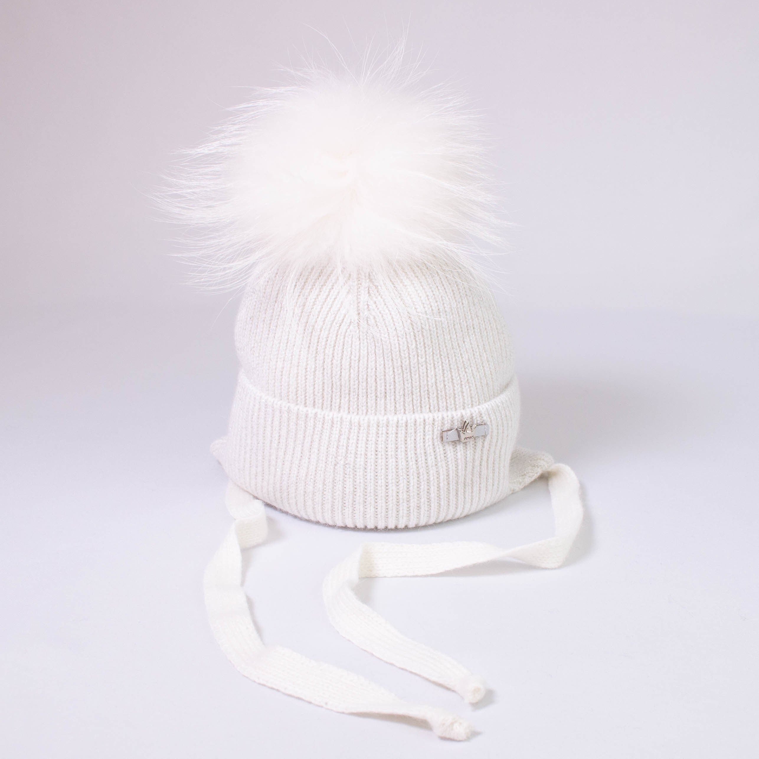 Cappello Lana Cashmere Con Pompon Neonata Jamiks JZD301 - JAMIKS - LuxuryKids