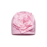 Cappello In Filo Di Cotone Con Fiore In Taffetta' Neonata BARBARAS NB16 - BARBARAS - LuxuryKids