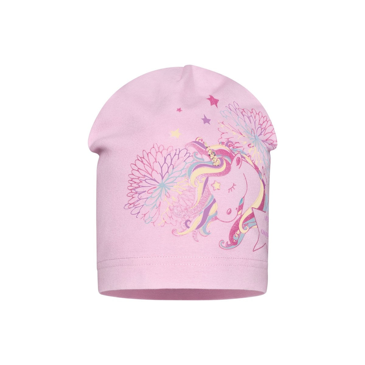 Cappello In Cotone Con Stampa Camaleontica Con Unicorno Bambina BARBARAS TB130 - BARBARAS - LuxuryKids