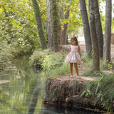 Abito Elegante In Raso e Tulle Rosa Antico Bambina CARMY 3023 - CARMY - LuxuryKids