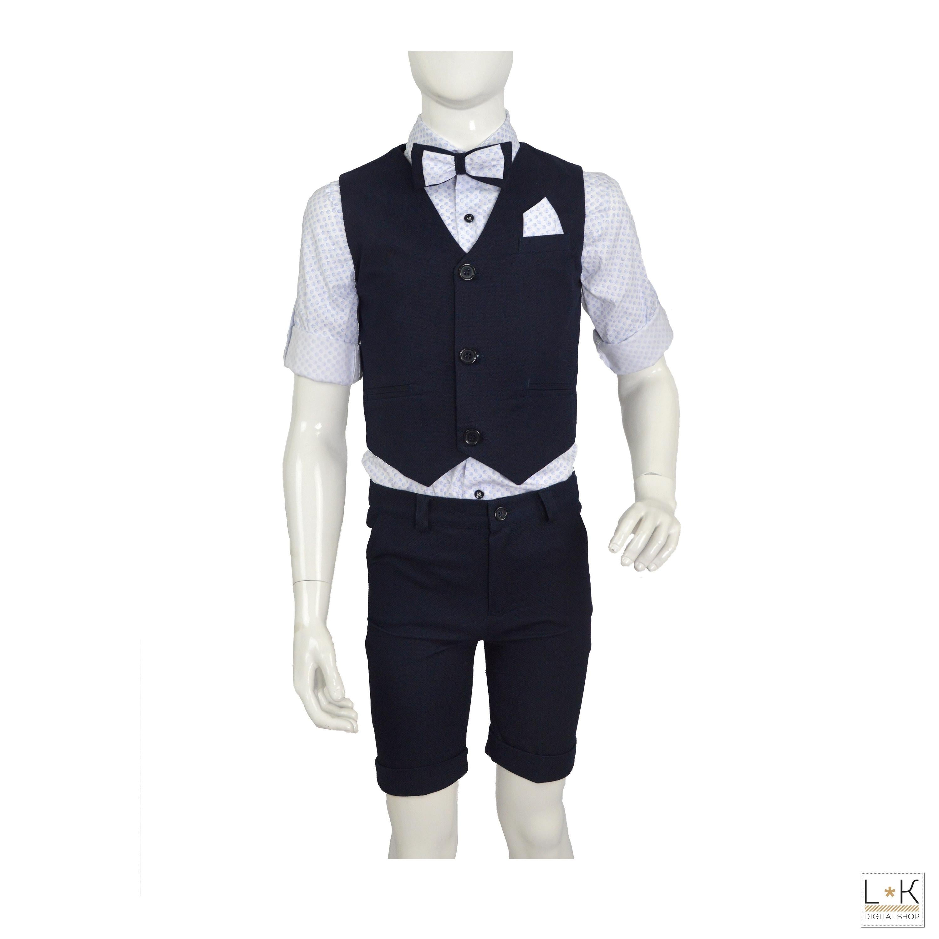 Completo 4 Pezzi Elegante Bambino Blu Bufi M10065Y - BUFI - LuxuryKids