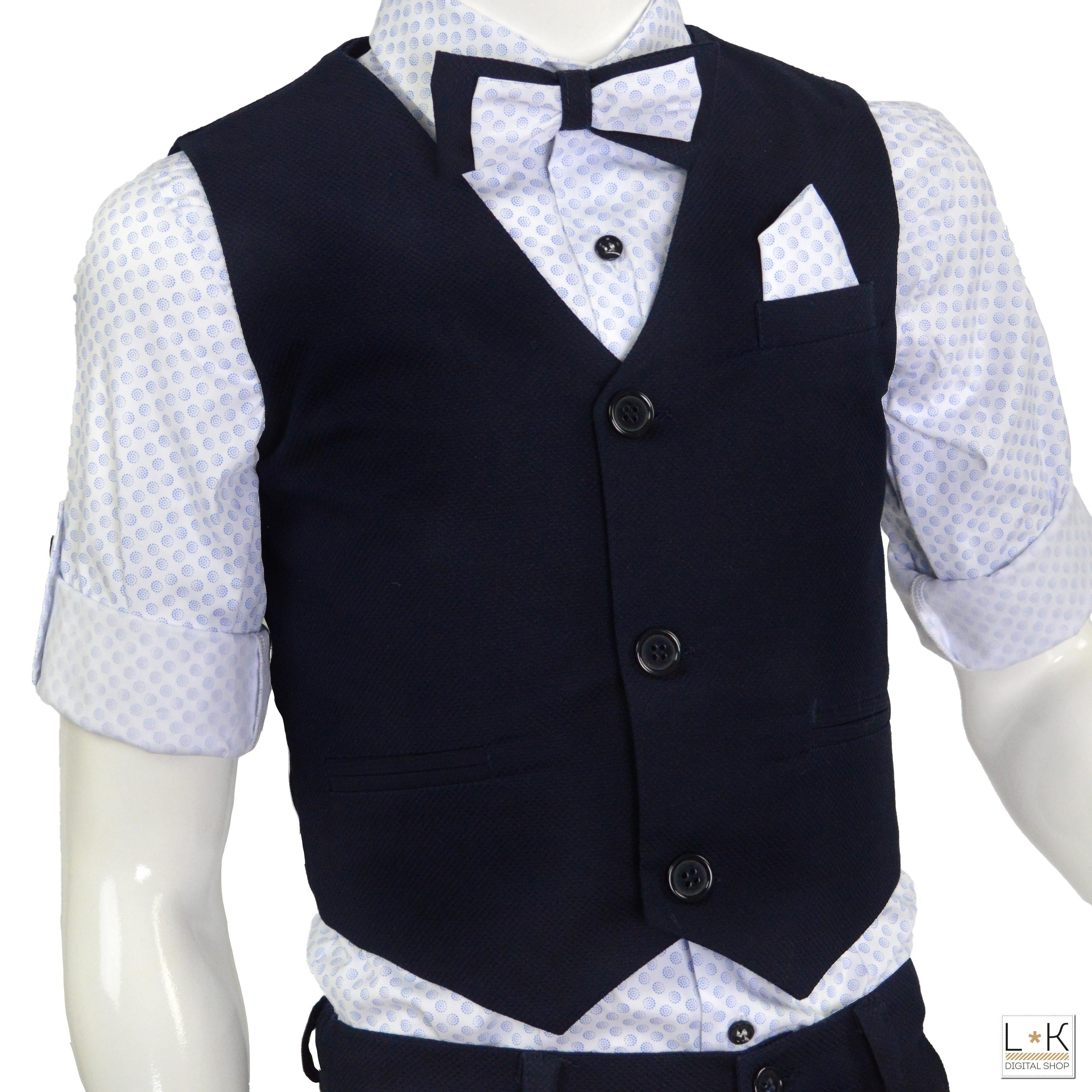 Completo 4 Pezzi Elegante Bambino Blu Bufi M10065Y - BUFI - LuxuryKids