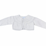 Cardigan In Filo Di Cotone Traforato Neonati GRANLEI 498 - GRANLEI - LuxuryKids