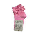 Calzini Corti In Filo Di Scozia Con Fiocchetto In Raso E Strass Bambina STORY LORIS 6883 - STORY LORIS - LuxuryKids