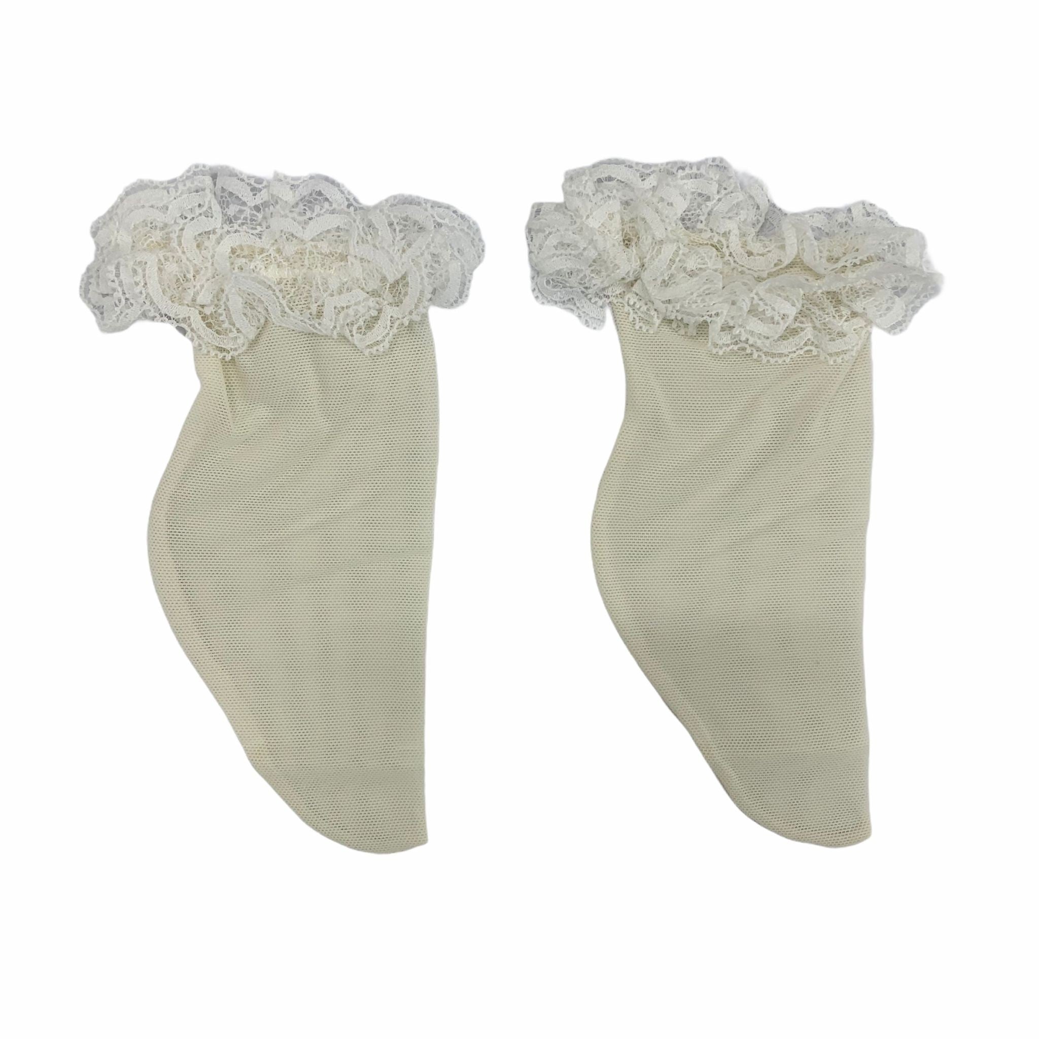 Calzini Corti In Microrete Con Pizzo Bambina STORY LORIS 6275 - STORY LORIS - LuxuryKids