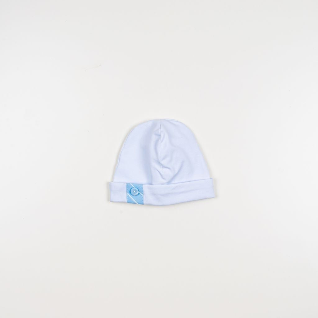 Cappello In Cotone Bianco Neonato LA SARTORIA DEI PICCOLI LK908 - LA SARTORIA DEI PICCOLI - LuxuryKids