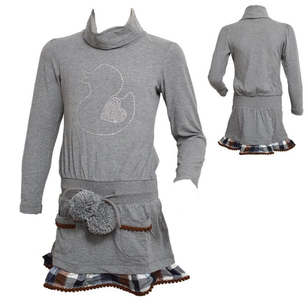 Abito Collo Alto Grigio Bambina Fix Design DN9000 - FIX DESIGN - LuxuryKids