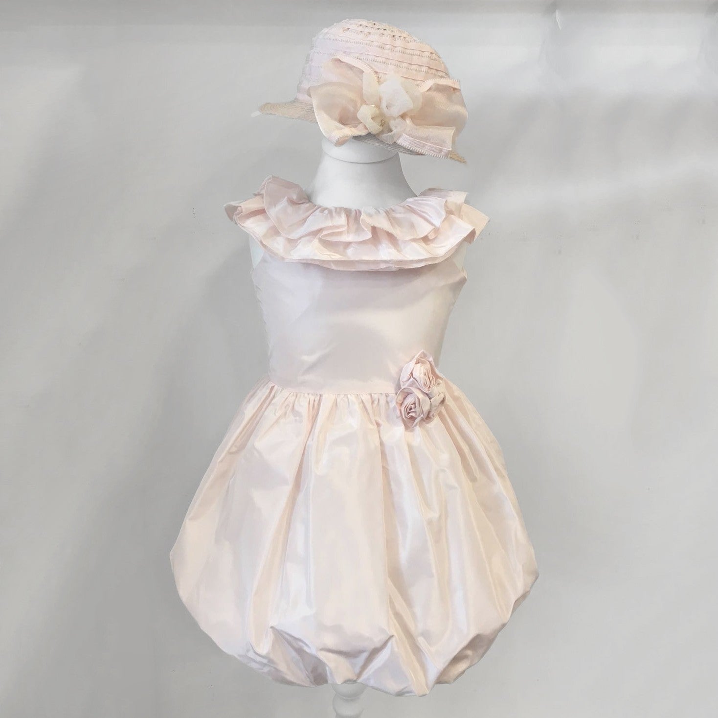 Abito Elegante a Bambolina Cerimonia Bambina Rosa Cipria Alice P. 520 - ALICE P. - LuxuryKids