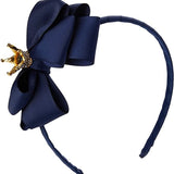 Cerchietto Con Fiocco In Gros Grain Con Coroncina Bambina ANGEL'S FACE ABAND - Angel's Face - LuxuryKids