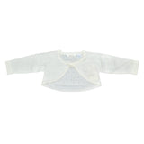 Coprispalle Traforato in cotone Panna Neonata Minibanda Q706 - MINIBANDA - LuxuryKids