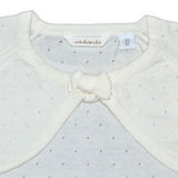 Coprispalle Traforato in cotone Panna Neonata Minibanda Q706 - MINIBANDA - LuxuryKids