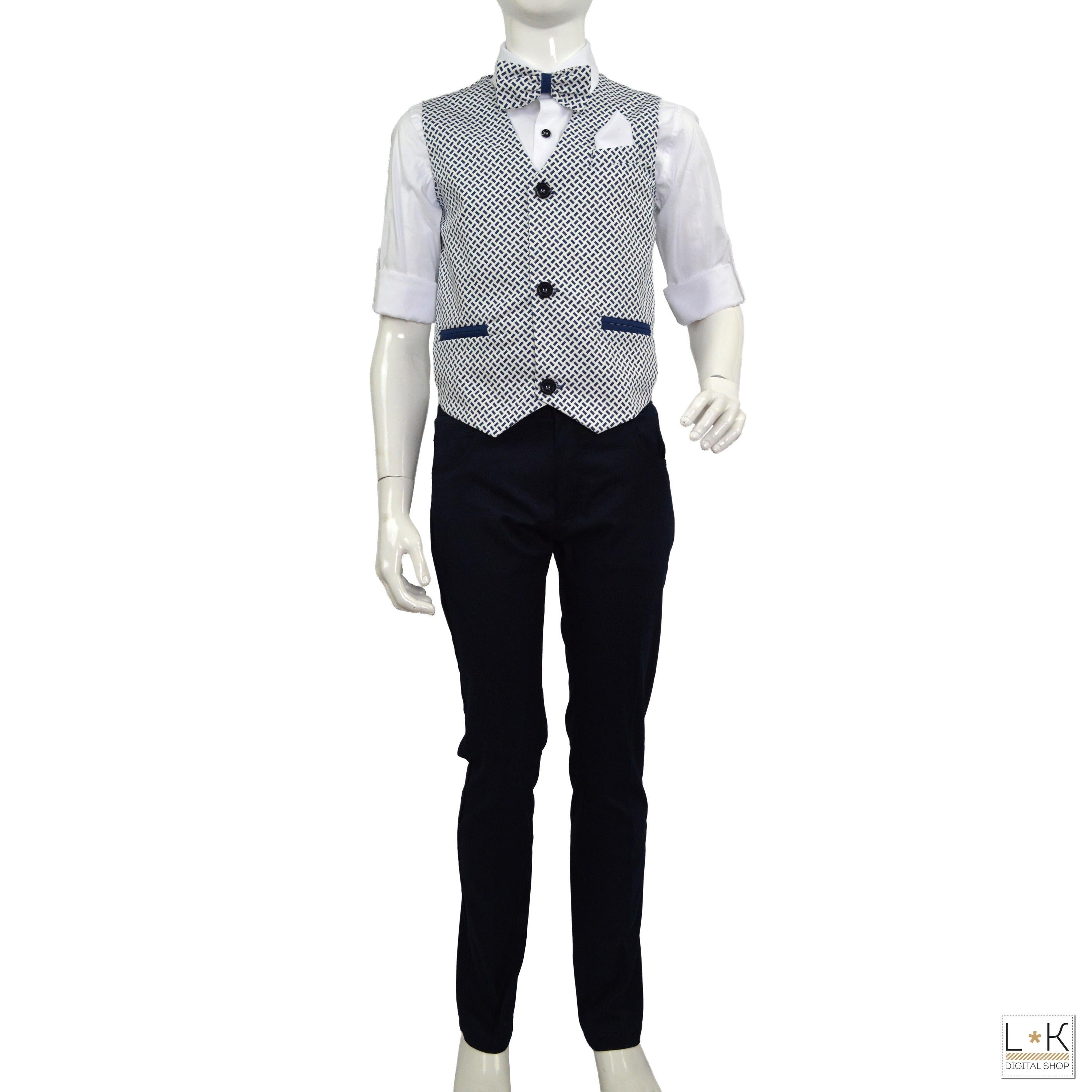 Completo 4 Pezzi Elegante Bambino Blu Bufi M10066Y1 - BUFI - LuxuryKids